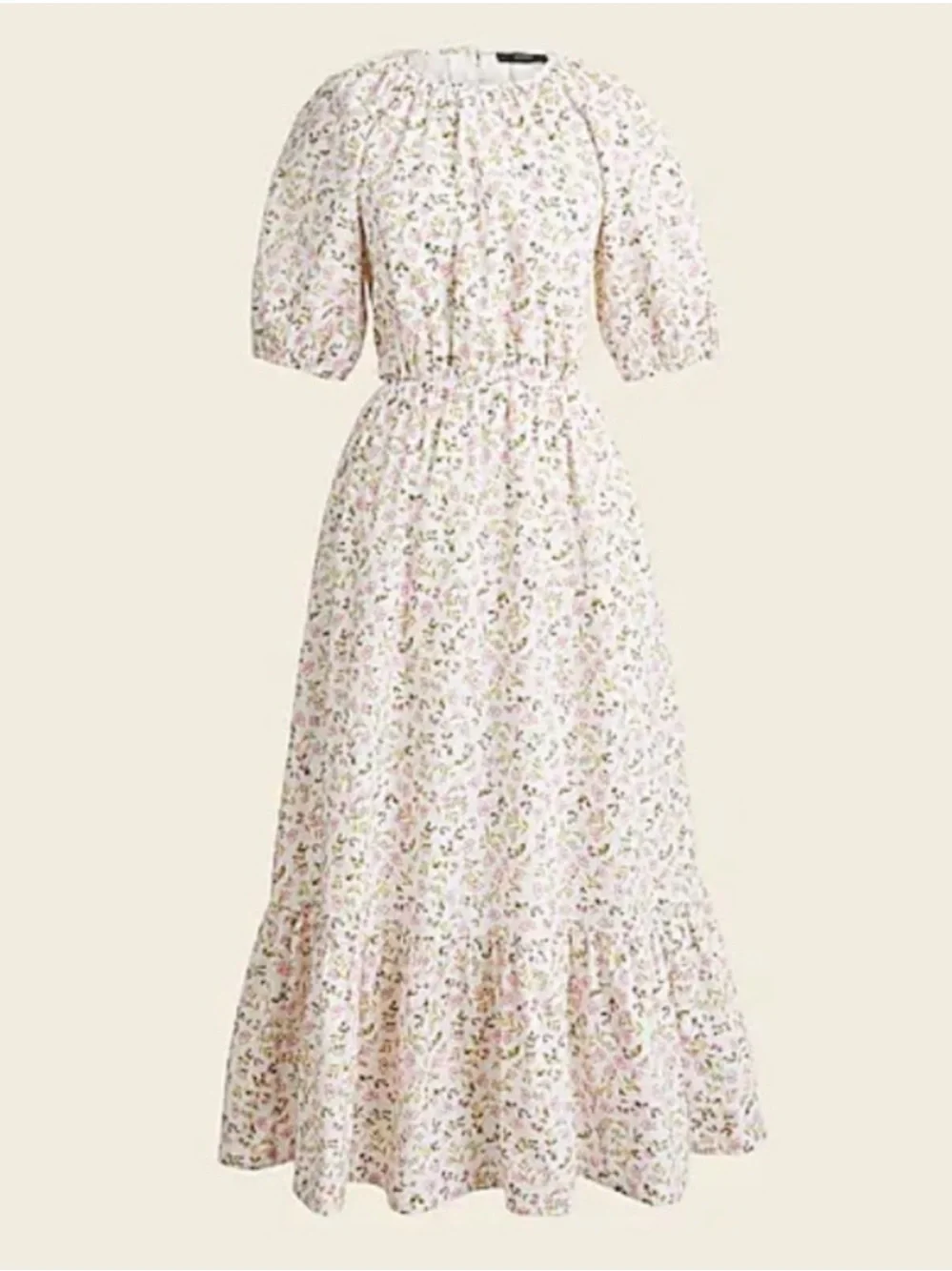 J. Crew Floral Cutout Midi Dress